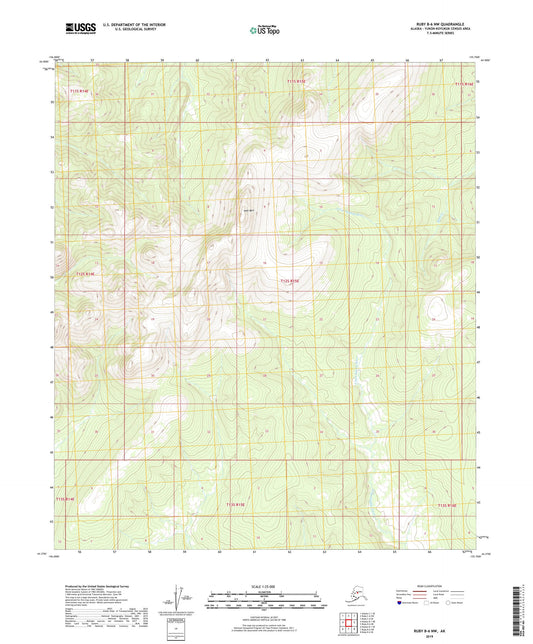 Ruby B-6 NW Alaska US Topo Map Image