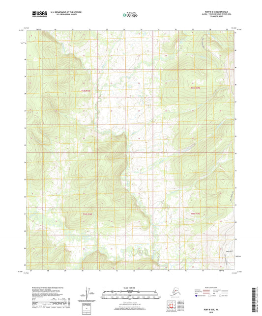 Ruby B-6 SE Alaska US Topo Map Image