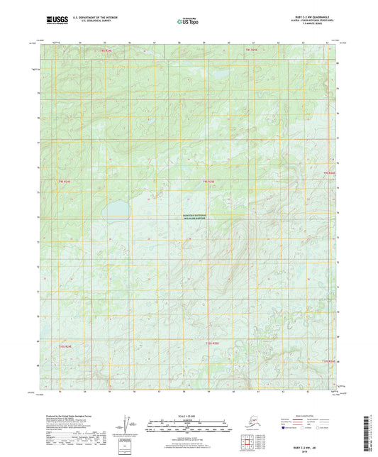 Ruby C-2 NW Alaska US Topo Map Image