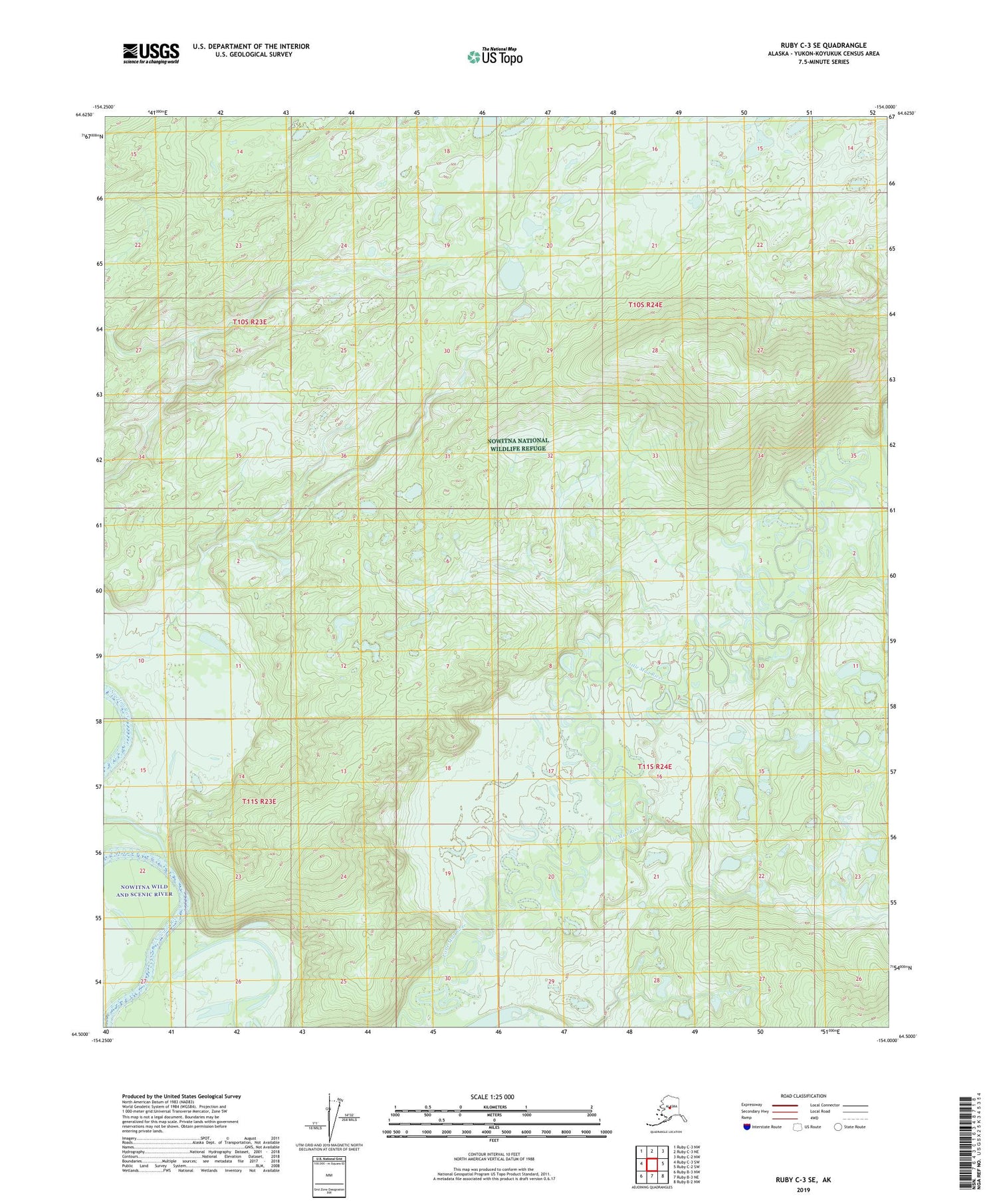 Ruby C-3 SE Alaska US Topo Map Image