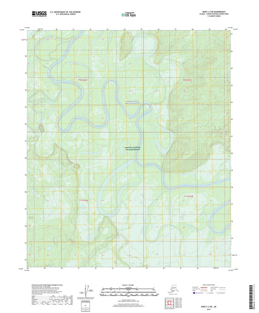 Ruby C-3 SW Alaska US Topo Map Image