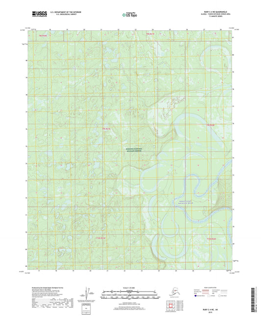 Ruby C-4 NE Alaska US Topo Map Image
