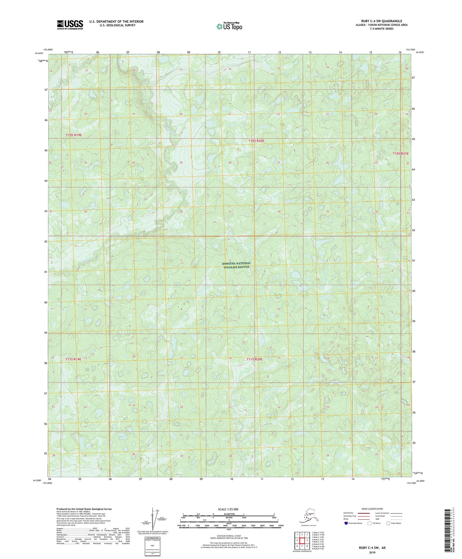 Ruby C-4 SW Alaska US Topo Map Image