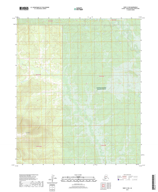 Ruby C-5 NE Alaska US Topo Map Image