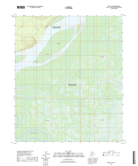 Ruby D-3 NE Alaska US Topo Map Image