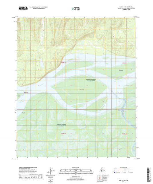 Ruby D-3 NW Alaska US Topo Map Image