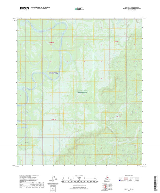 Ruby D-3 SE Alaska US Topo Map Image