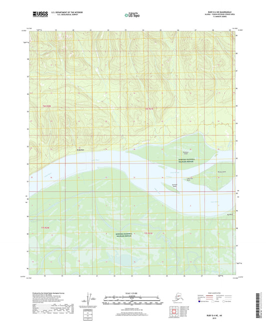 Ruby D-4 NE Alaska US Topo Map Image