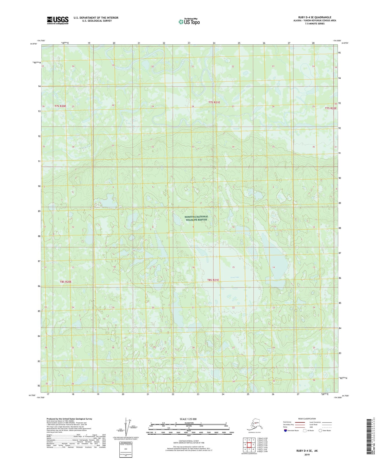 Ruby D-4 SE Alaska US Topo Map Image