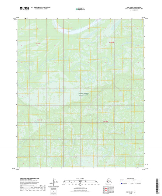 Ruby D-4 SW Alaska US Topo Map Image