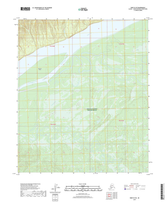 Ruby D-5 SE Alaska US Topo Map Image