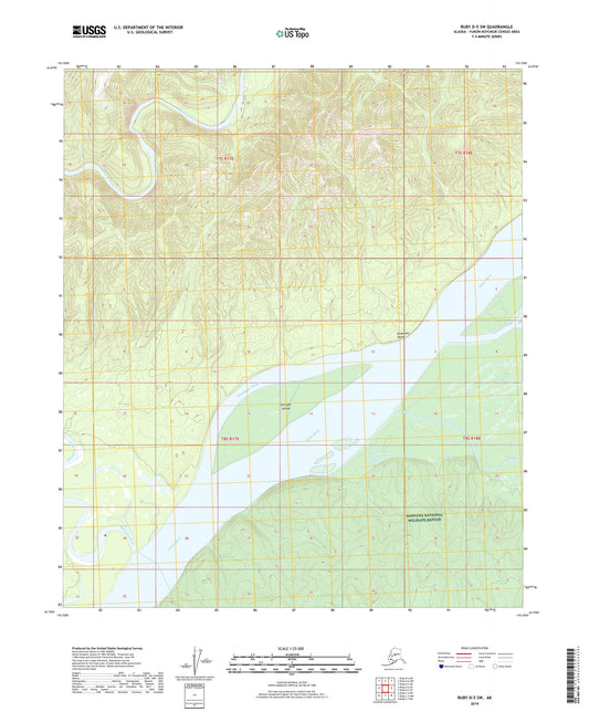Ruby D-5 SW Alaska US Topo Map Image