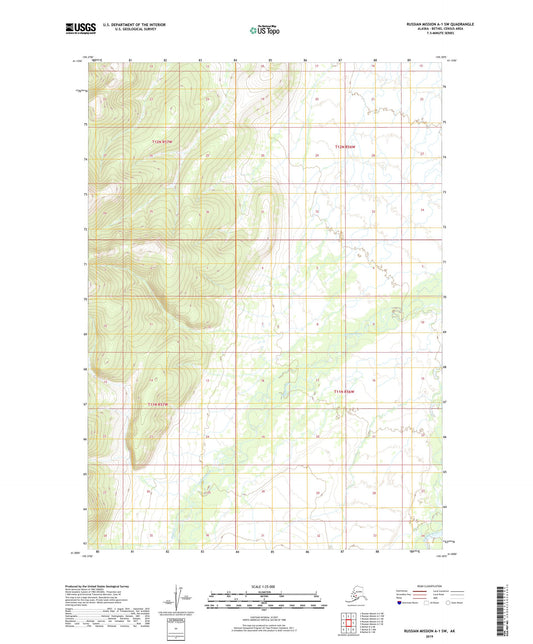 Russian Mission A-1 SW Alaska US Topo Map Image