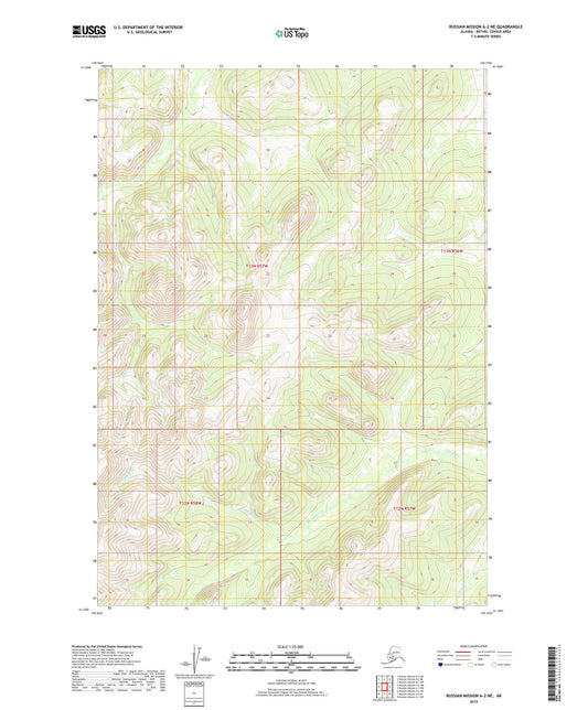 Russian Mission A-2 NE Alaska US Topo Map Image
