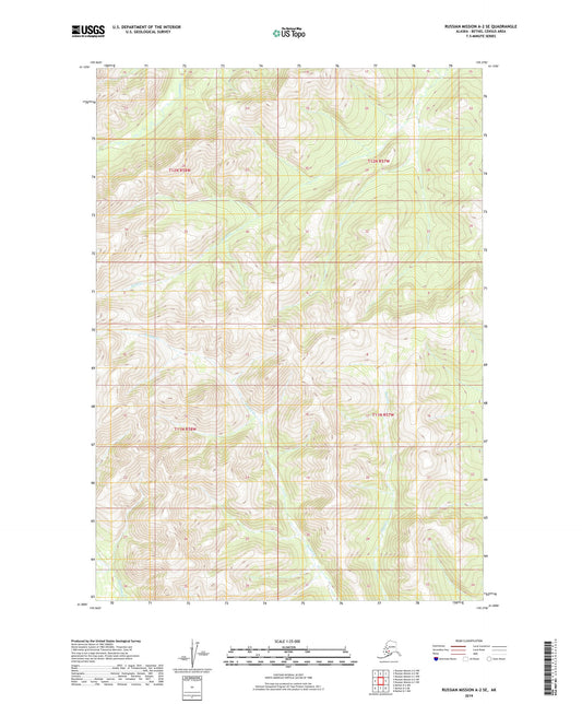 Russian Mission A-2 SE Alaska US Topo Map Image