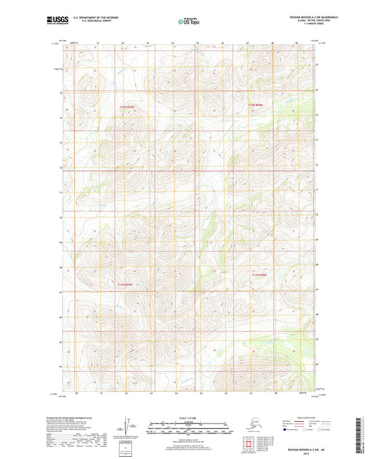Russian Mission A-2 SW Alaska US Topo Map Image