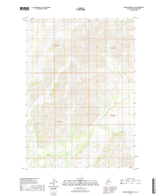 Russian Mission A-3 SE Alaska US Topo Map Image