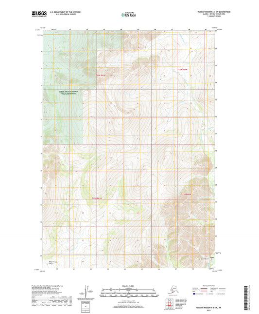 Russian Mission A-3 SW Alaska US Topo Map Image