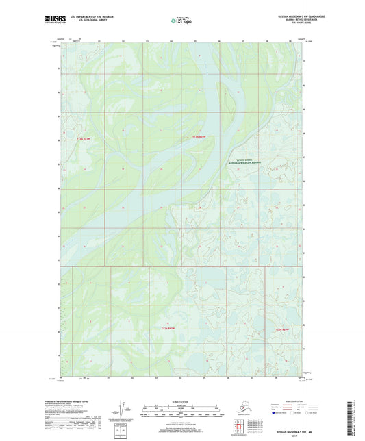 Russian Mission A-5 NW Alaska US Topo Map Image