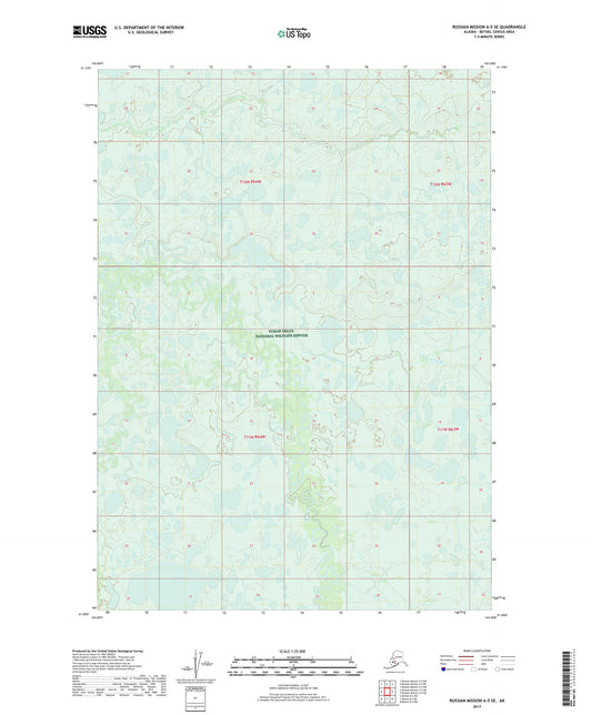 Russian Mission A-5 SE Alaska US Topo Map Image