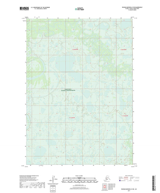 Russian Mission A-5 SW Alaska US Topo Map Image