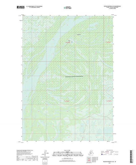 Russian Mission A-6 SE Alaska US Topo Map Image