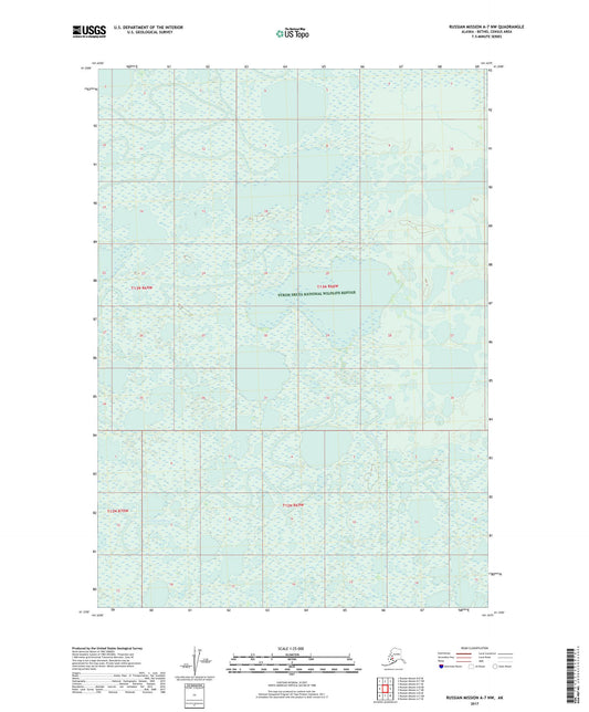 Russian Mission A-7 NW Alaska US Topo Map Image