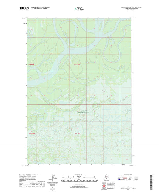 Russian Mission B-4 NW Alaska US Topo Map Image