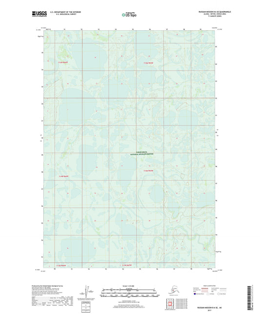 Russian Mission B-6 SE Alaska US Topo Map Image