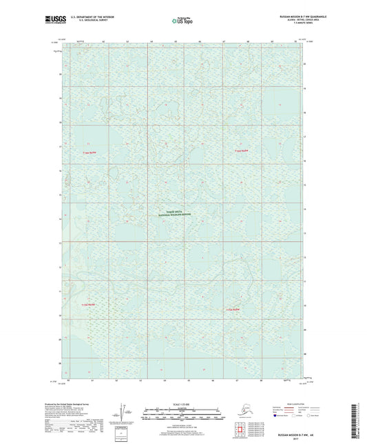 Russian Mission B-7 NW Alaska US Topo Map Image
