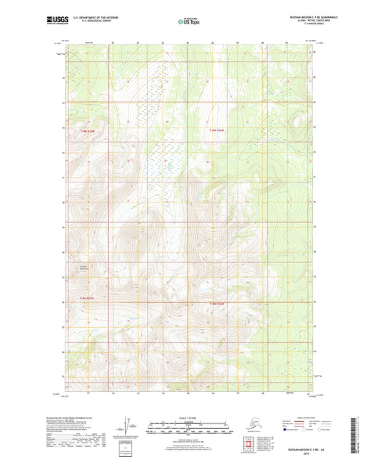Russian Mission C-1 NE Alaska US Topo Map Image