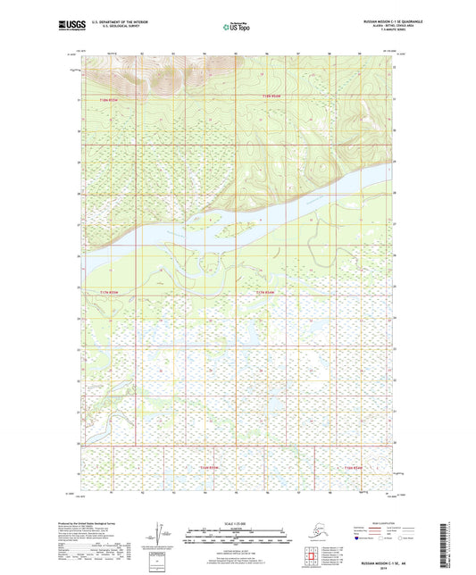 Russian Mission C-1 SE Alaska US Topo Map Image