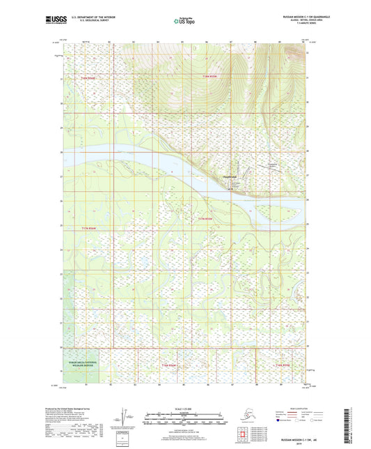 Russian Mission C-1 SW Alaska US Topo Map Image