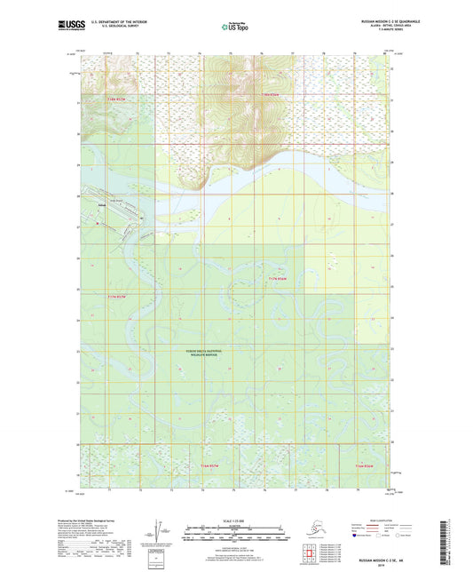 Russian Mission C-2 SE Alaska US Topo Map Image