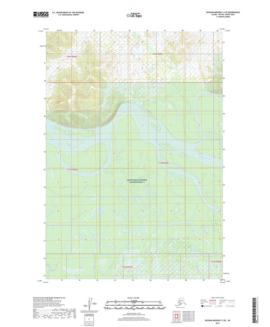 Russian Mission C-3 SE Alaska US Topo Map Image
