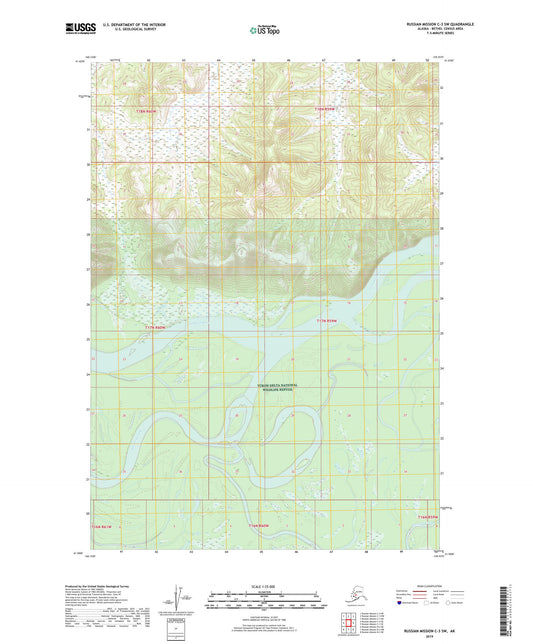 Russian Mission C-3 SW Alaska US Topo Map Image
