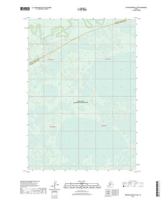 Russian Mission C-5 NW Alaska US Topo Map Image