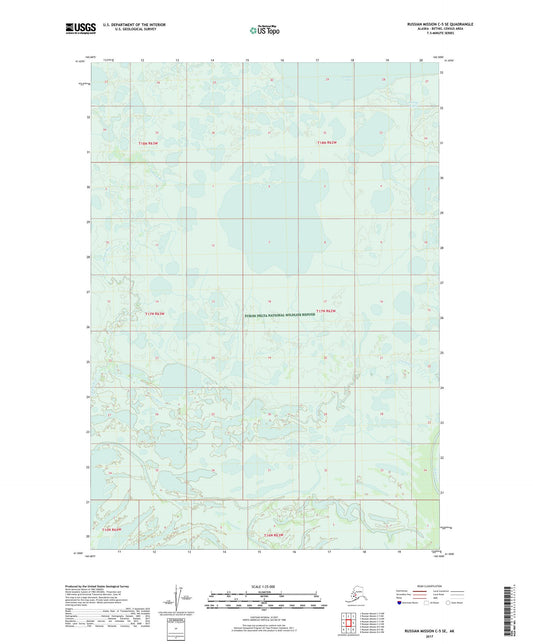 Russian Mission C-5 SE Alaska US Topo Map Image