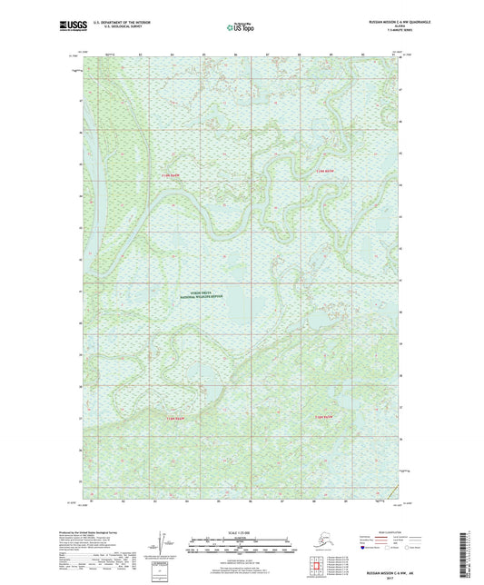 Russian Mission C-6 NW Alaska US Topo Map Image