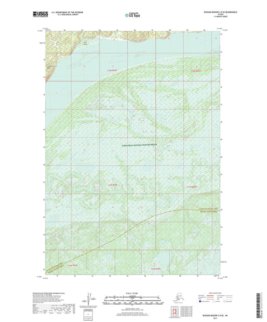 Russian Mission C-8 SE Alaska US Topo Map Image