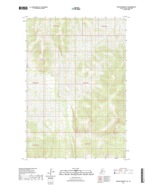Russian Mission D-1 SE Alaska US Topo Map Image