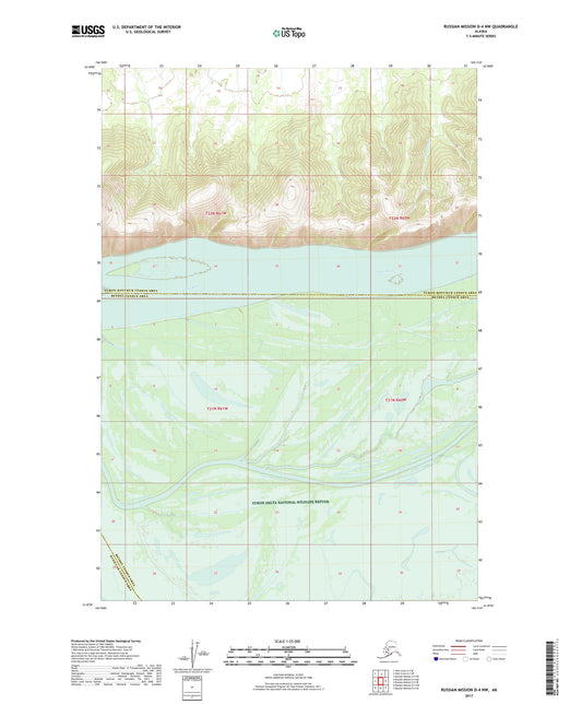 Russian Mission D-4 NW Alaska US Topo Map Image