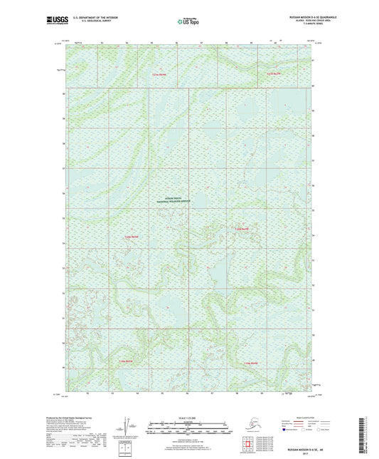 Russian Mission D-6 SE Alaska US Topo Map Image