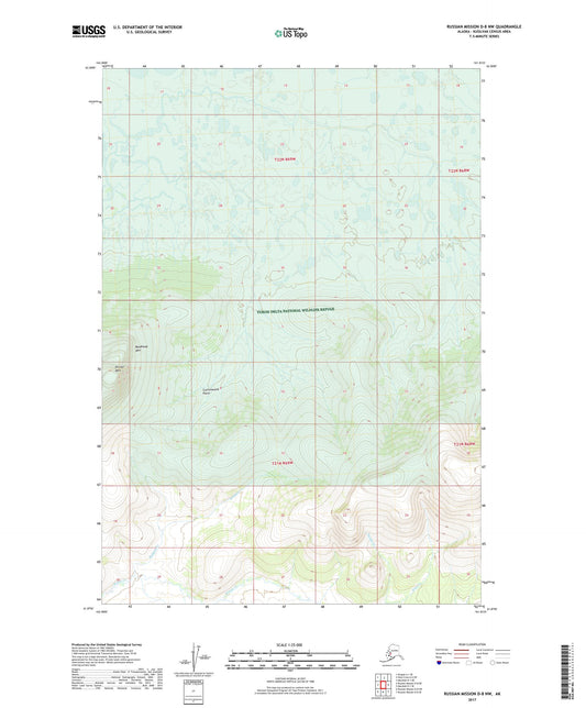 Russian Mission D-8 NW Alaska US Topo Map Image