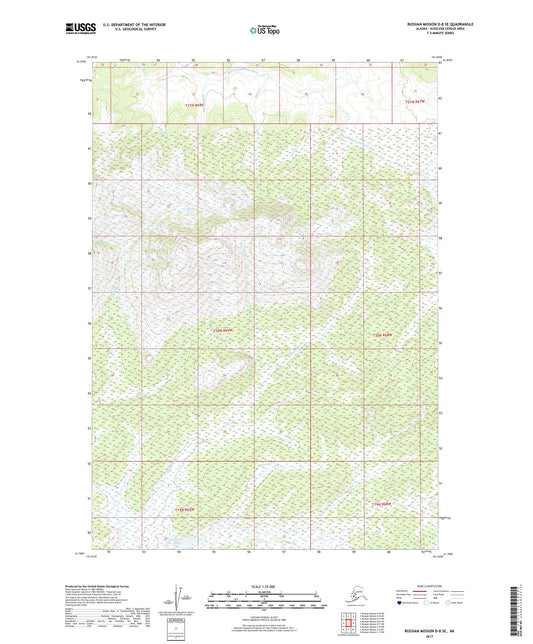 Russian Mission D-8 SE Alaska US Topo Map Image