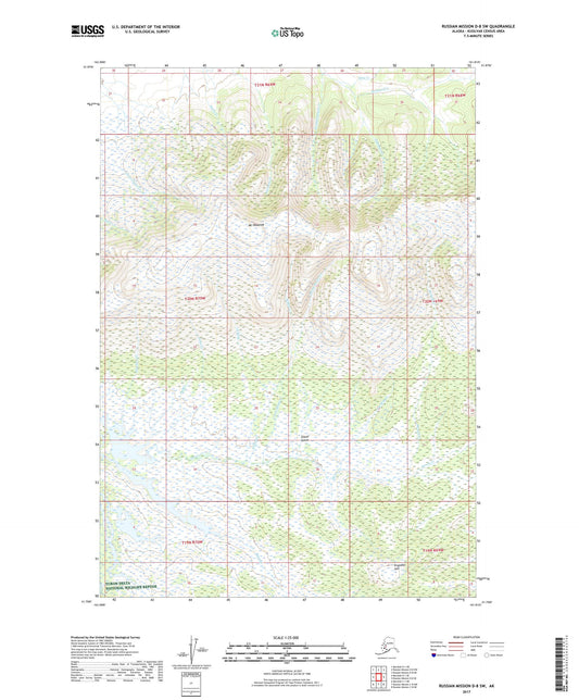 Russian Mission D-8 SW Alaska US Topo Map Image