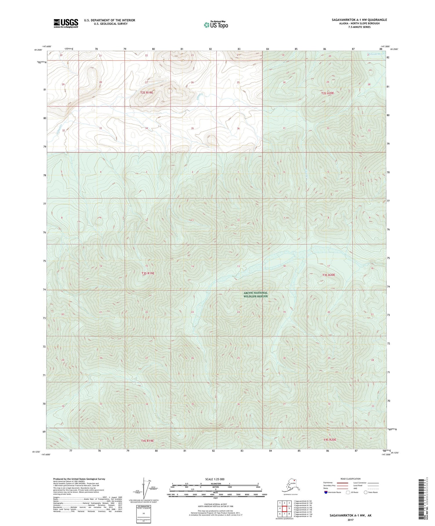 Sagavanirktok A-1 NW Alaska US Topo Map Image