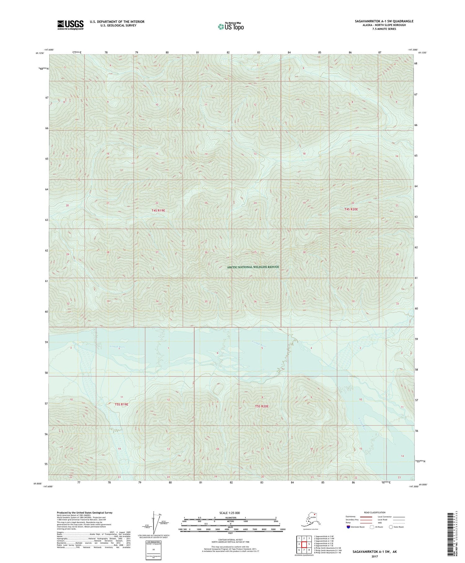 Sagavanirktok A-1 SW Alaska US Topo Map Image