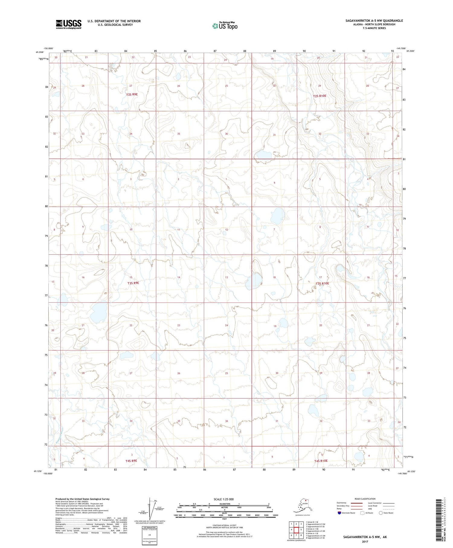 Sagavanirktok A-5 NW Alaska US Topo Map Image