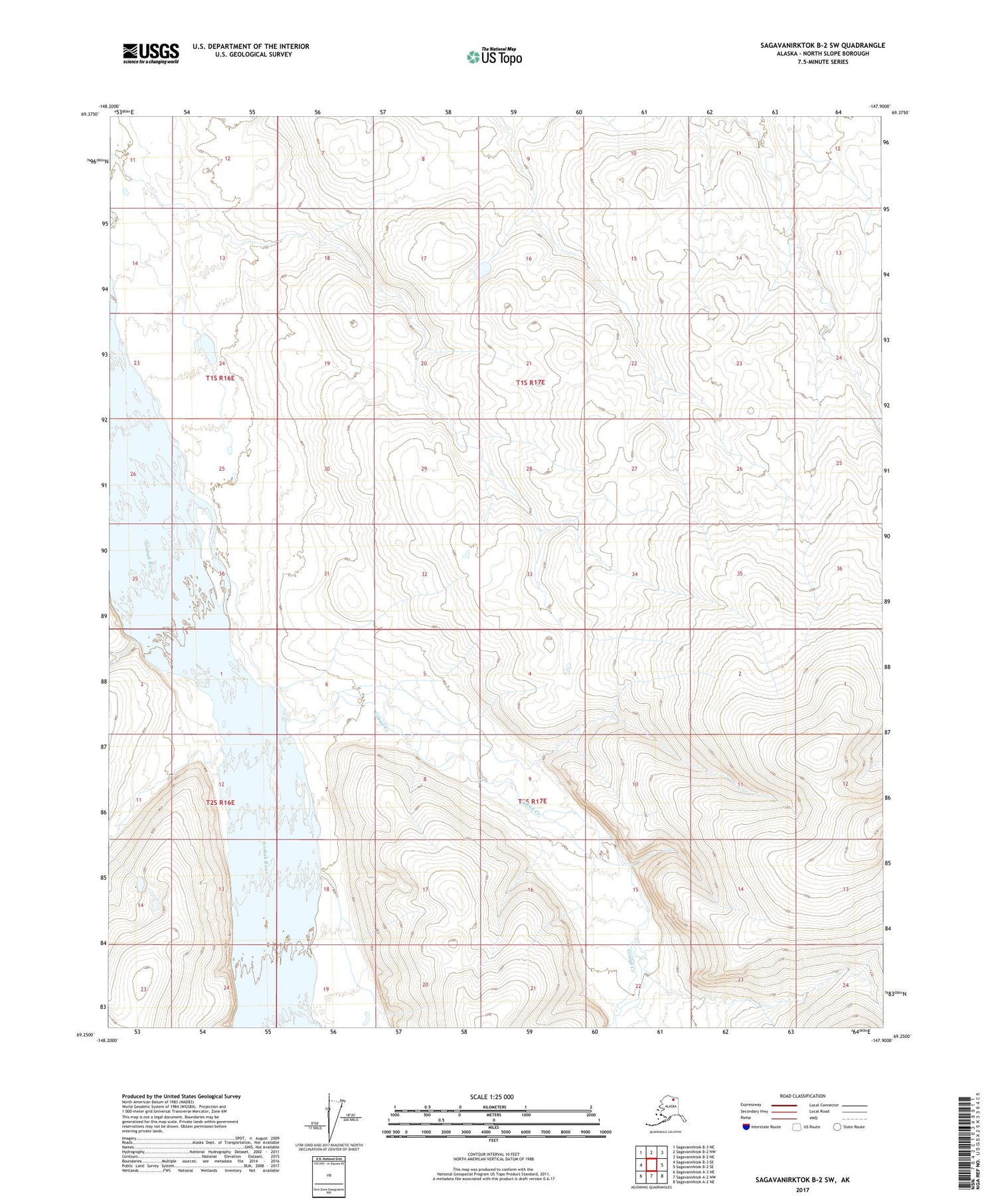 Sagavanirktok B-2 SW Alaska US Topo Map Image
